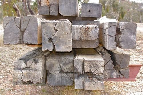 Recycled bridge beams, all squared up