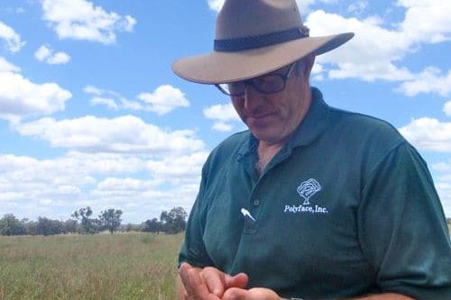 Joel Salatin considering Col Seis’s pasture-cropped oats