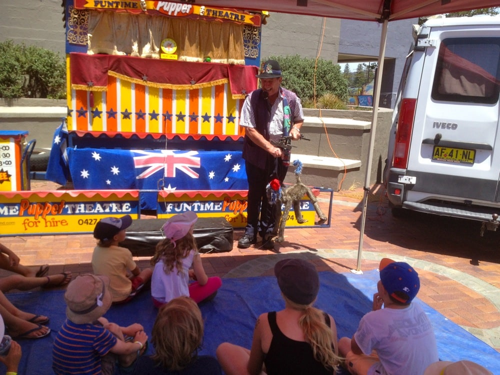 Puppet show. The kids faces were the best bit. Some of them were so into it, while others were completely un-convinced