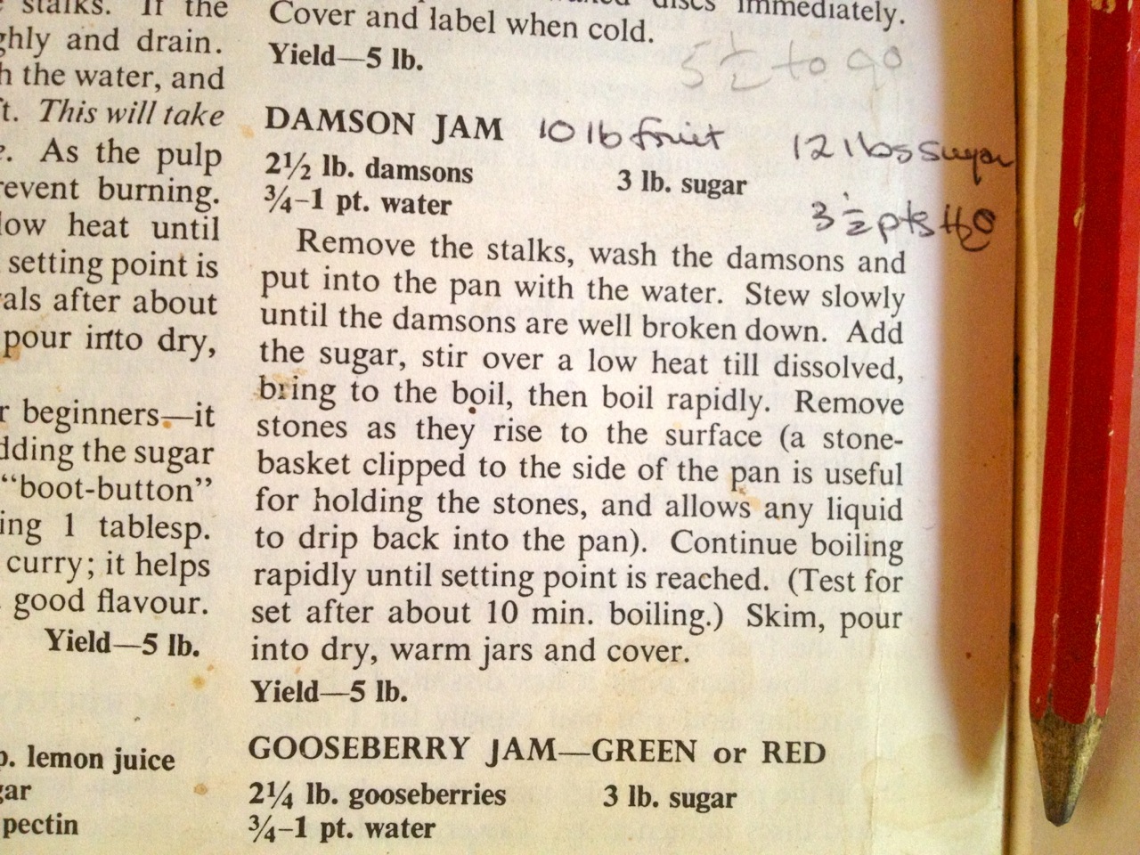 Joyce's damson jam recipe of choice