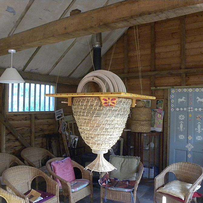 Sun Hive in the Natural Beekeeping Trust classroom