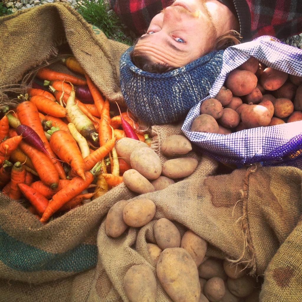 To town, with a suitcase full of carrots... Milkwood permaculture