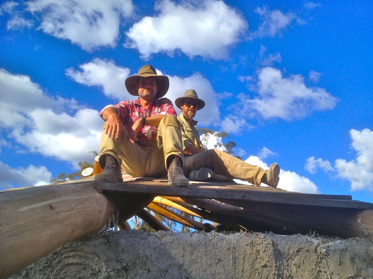 Nick and Floyd. Undaunted crew of wood and clay and coffee...