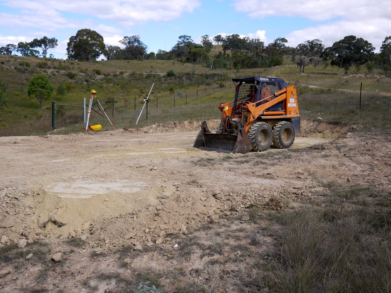 Nick clears and levels the site