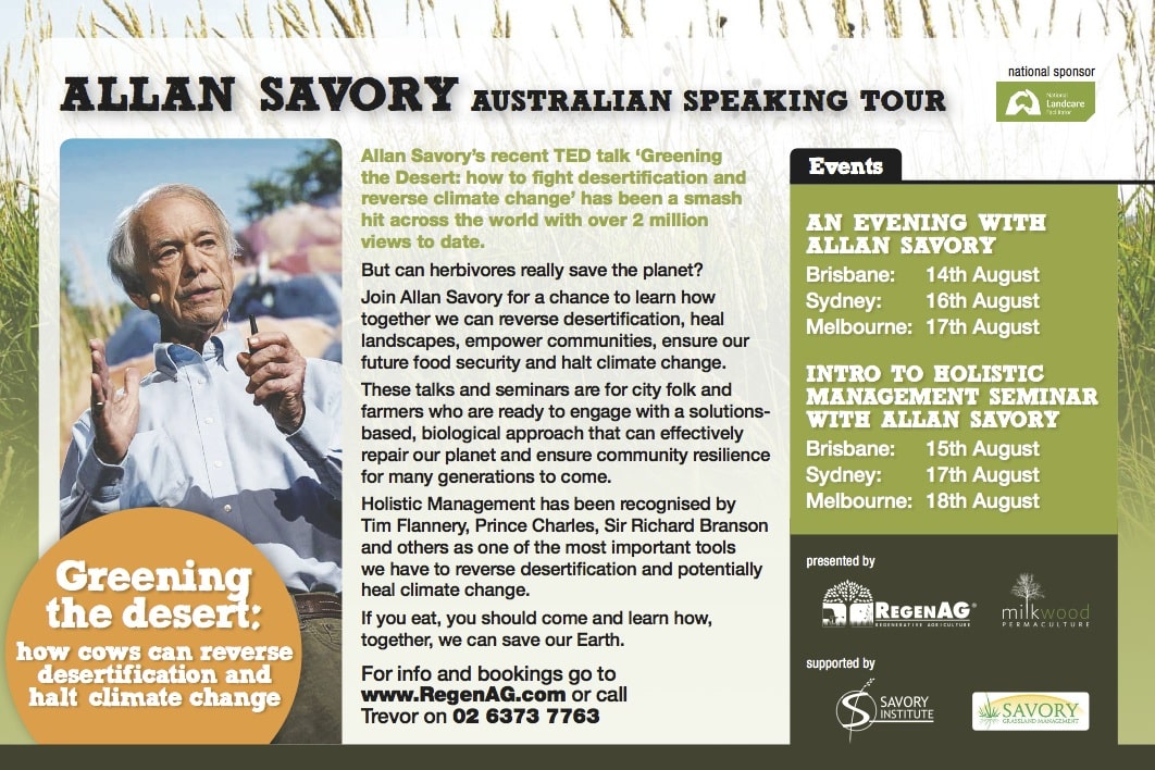 Allan Savory Tour flier