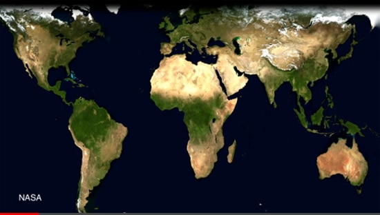 Global Desertification map. Source: NASA