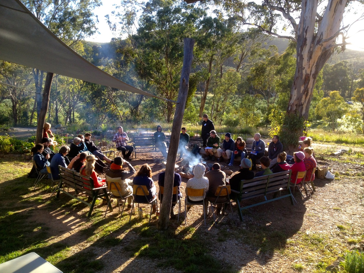 Circle work. every morning around the fire: what has been, and what's to come