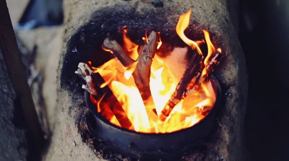 Bath time! Rocket-stove powered showers heating up