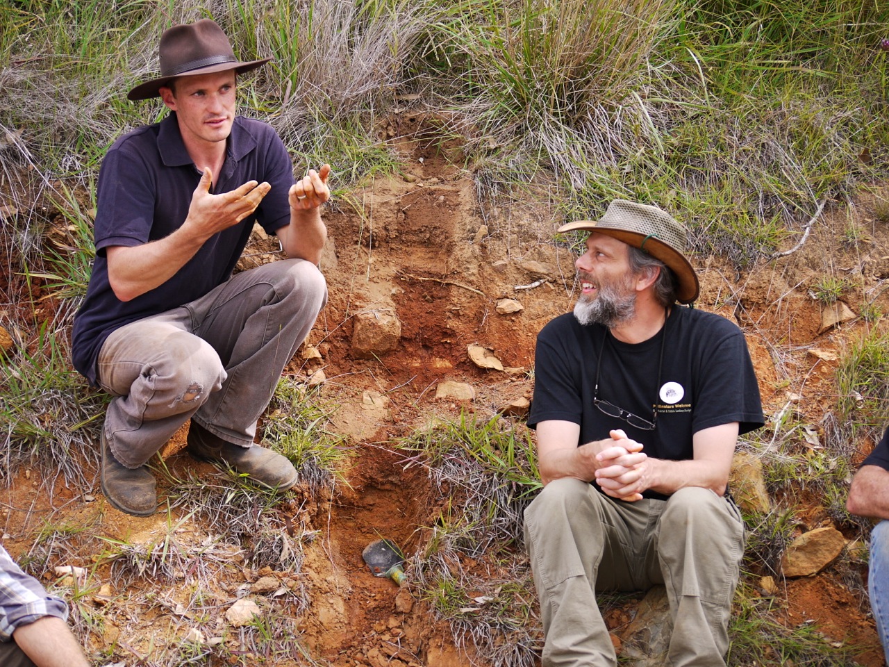 Cam and Dave talking soil horizons