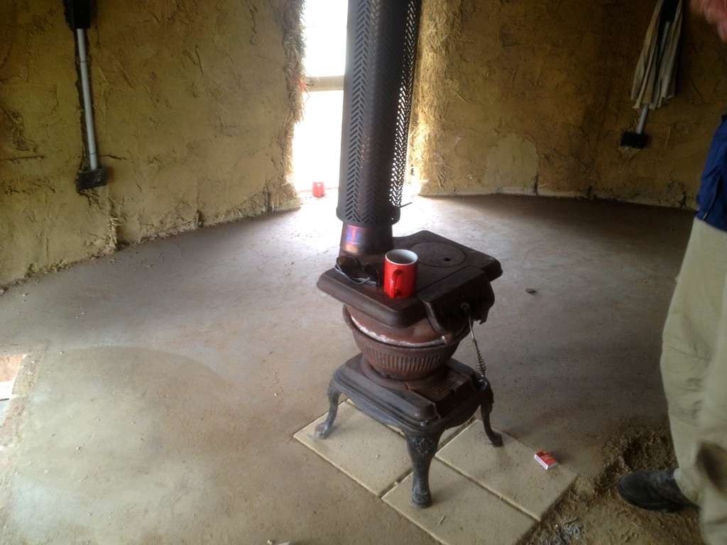 earthen floor in the roundhouse halfway through