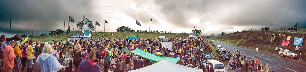 Bentley blockade in March - pic by CSG Free Northern Rivers