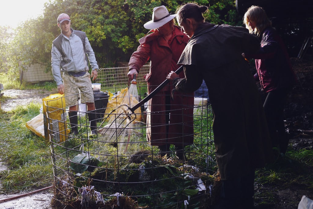 Compost making - Serious Backyard Veggies at Buena Vista Farm