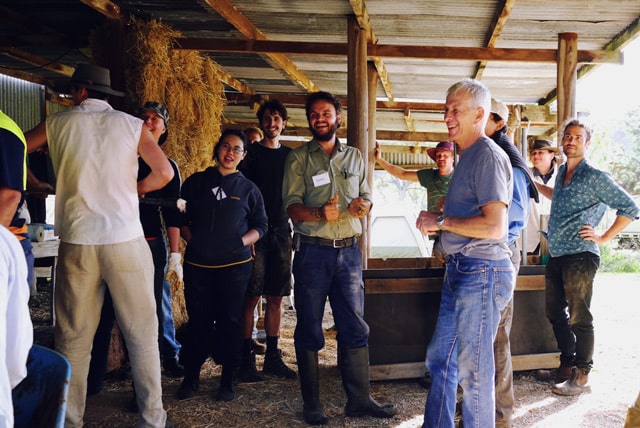 making light earth walls at Milkwood's Natural Building course