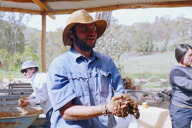 earth rendering at Milkwood's Natural Building course