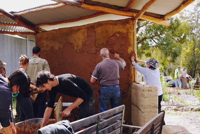 earth rendering at Milkwood's Natural Building course