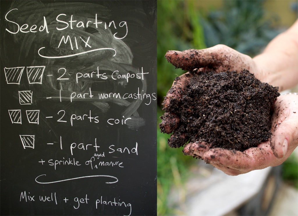 The recipe for the seed-raising mix