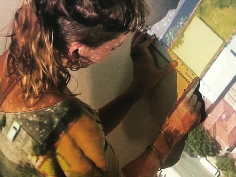Tracing a projection to make a permaculture base map 