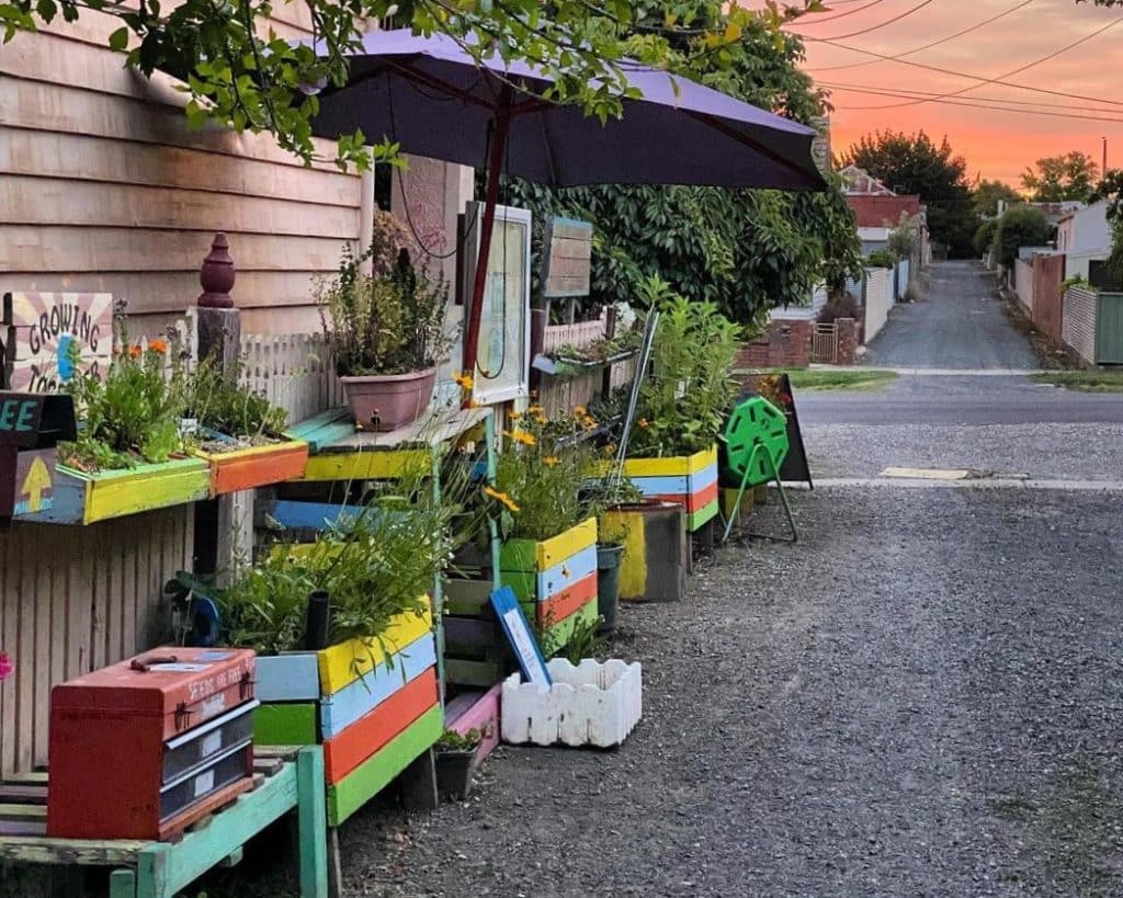 The Food is Free laneway at Ballarat, Australia.