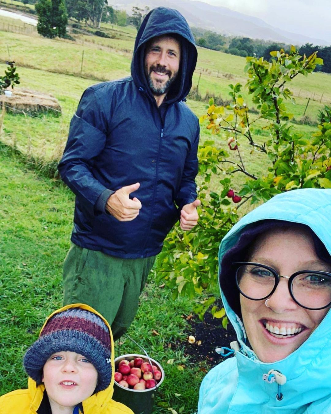 Grant Bailey with his family.