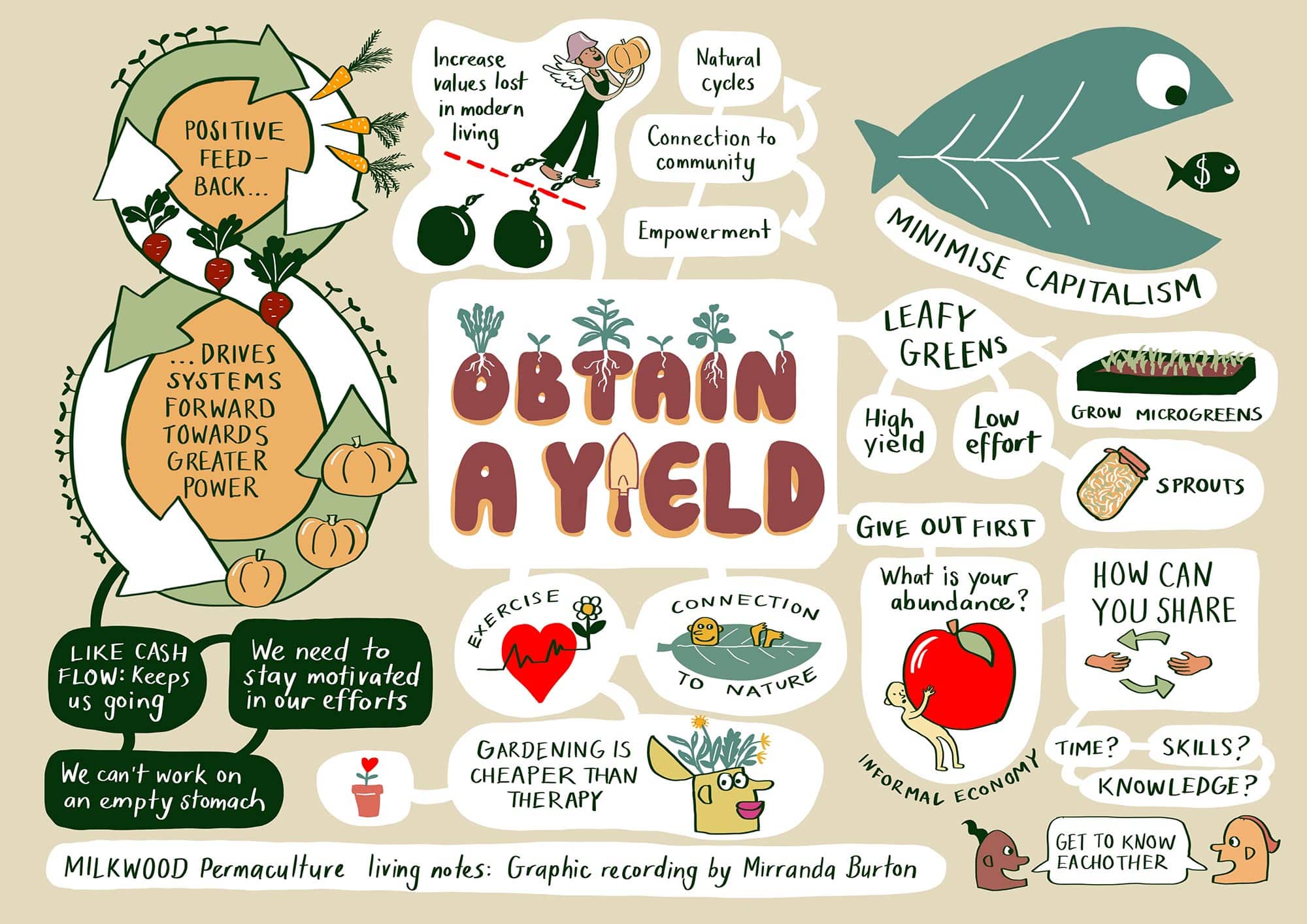 Permaculture principle #3 - Obtain a Yield