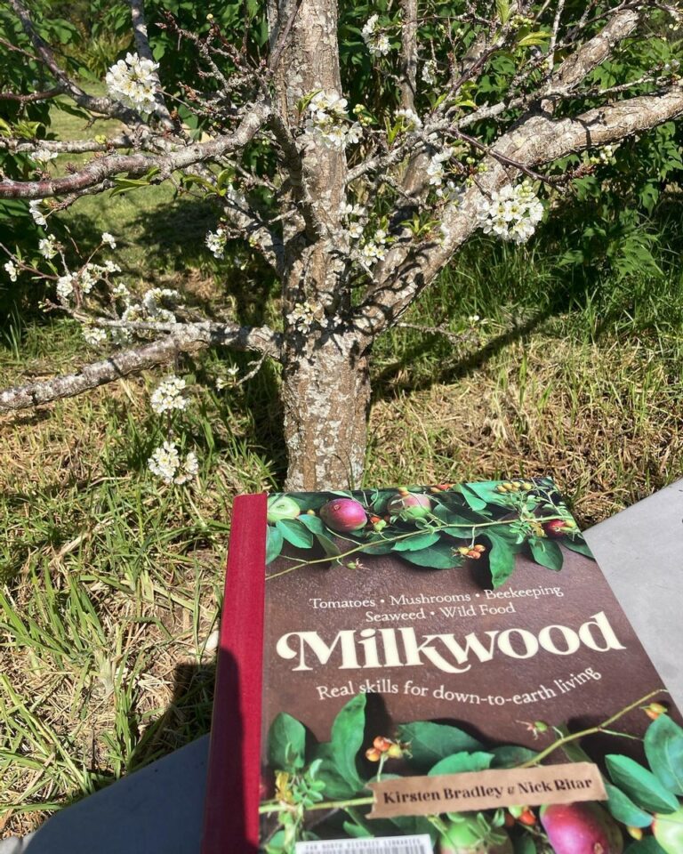 @foodforestnz with the Milkwood book