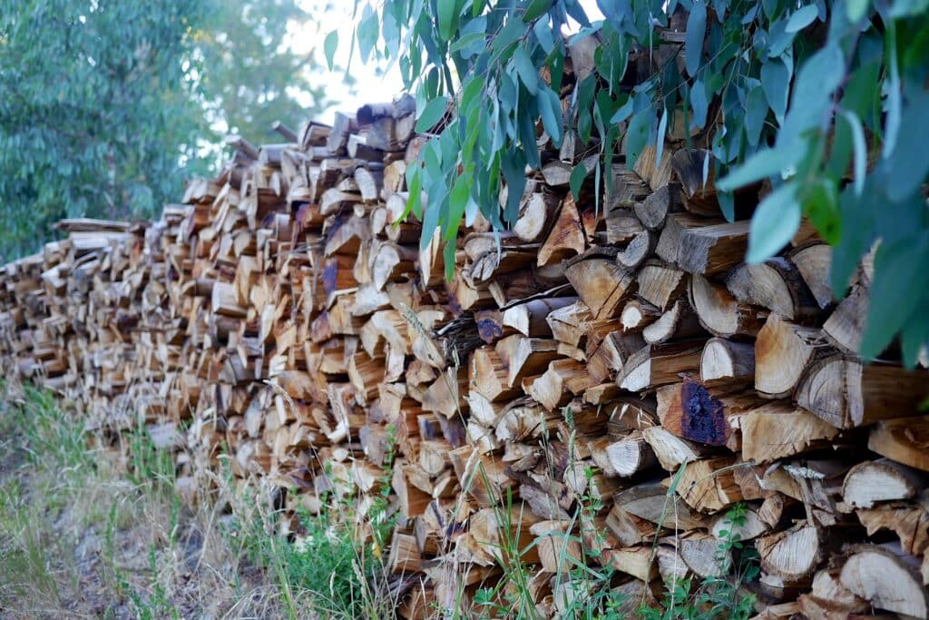 Sustainably sourced wood for using on our indoor fireplace.