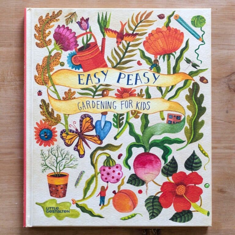 Easy Peasy: Gardening for Kids book cover by Kirsten Bradley, illustrated by Aitch